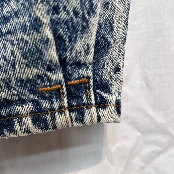 SUNSET BLUES - VINTAGE 80s Women's Jeans Sz 16 TALL High Waist - ACID WASH BLUE - Picture 10 of 13